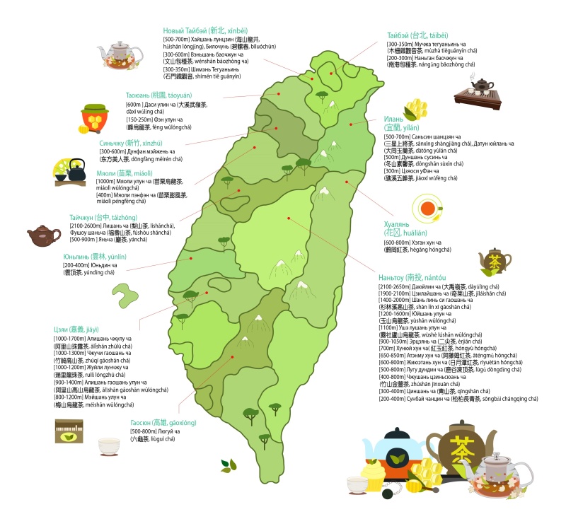 Районы производства чая на Тайване|Статьи о чае