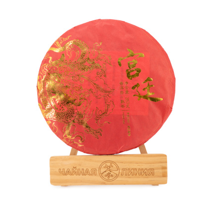 Прессованный шу пуэр - Шу пуэр 2017 г. "Гунтин" завода "Юньфусян" 357 г, 
