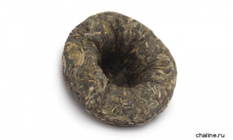Pressed Raw Pu-erh Tea - Sheng pu-erh 2014 "Lux" brand "Pine and Crane" factory "Xiaguan" nest 100g, 