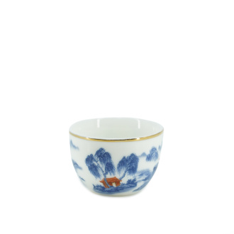 Пиала фарфоровая "Рассвет в горах", 100 мл.  | 茶杯. Цена: 1 580 ₽ руб.