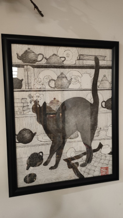 Картина «Удачный прыжок», графика, бумага, тушь. Николай Леушин. Цена: 3 500 ₽ руб.