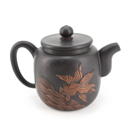 Чайник глиняный из Цзяньшуй, Юньнань "Рыбка на дне морском", 200 мл. Цена: 17&nbsp;000 ₽ руб.