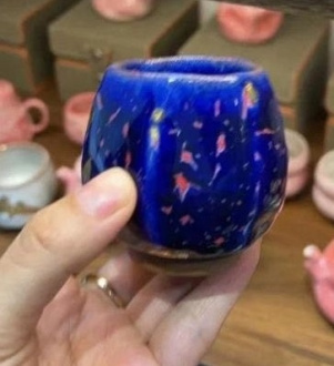 Пиала авторская ручной работы "Сапфировая" 75 мл  | 茶杯. Цена: 9 062.90 ₽ руб.