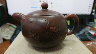 Чайник из исинской глины «Серая цапля». Цена: 5&nbsp;950 ₽ руб.