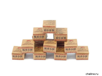 Pressed Rip Pu-erh Tea - Shu Pu'er 2008, Dragon's Garden brand, 7g nest