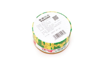 Pressed Rip Pu-erh Tea - Shu pu-erh 2017 "Lux" brand "Pine and Crane" from the "Xiaguan" plant, nest 100 g, 