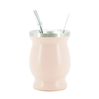 Калебас для мате с бомбильей и щеткой для чистки "Коралловый румянец" 300 мл. Цена: 2 320 ₽ руб.