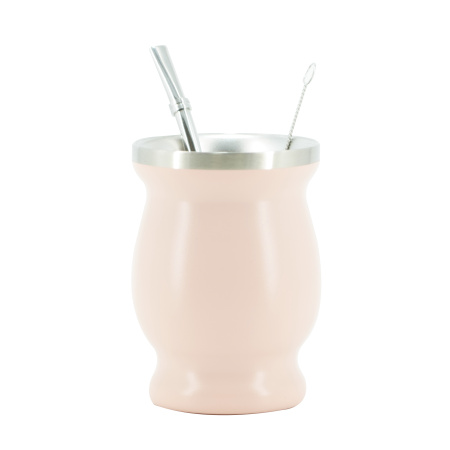 Калебас для мате с бомбильей и щеткой для чистки "Коралловый румянец" 300 мл. Цена: 2 320 ₽ руб.