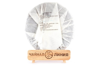 Прессованный шэн пуэр - Шэн пуэр 2009 г. "Чистое сырьё с гор Цзинмай" завода "Чашуван" 357 г, 