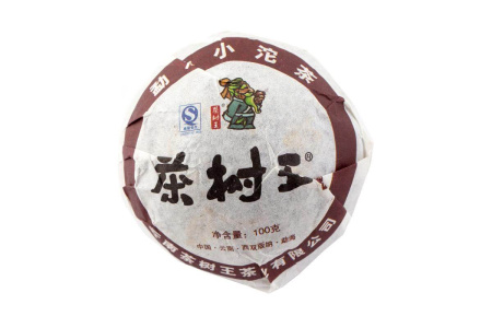 Pressed Rip Pu-erh Tea - Shu Pu'er 2013 "Manhai Nest" from Chashuwan plant 100 g, 
