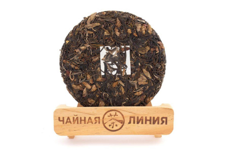 Pressed Raw Pu-erh Tea - Шэн пуэр 2016 г. "Ранний весенний чай со старых деревьев Иу" завода "Чжоуши" 200 г, 