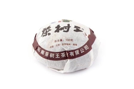 Pressed Rip Pu-erh Tea - Shu Pu'er 2013 "Manhai Nest" from Chashuwan plant 100 g, 