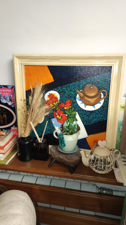 Картина «Время между лепестками», масляные краски, холст 40х40. Николай Леушин. Цена: 5 000 ₽ руб.