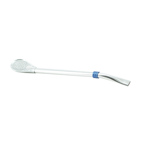 Бомбижья для мате (бомбилья) металлическая, с голубым ободком в пластиковом контейнере. Цена: 1 230 ₽ руб.