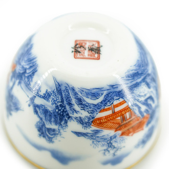 Пиала фарфоровая "Рассвет в горах", 100 мл.  | 茶杯. Цена: 1 580 ₽ руб.