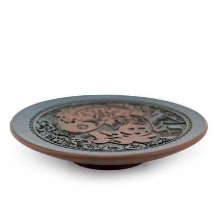 Подставка для чайника или пиалы из Циньчжоу, Гуанси "Глиняный карп". Цена: 2 410 ₽ руб.